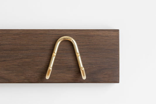 Knagerække med 2 dobbelt knager, røget eg