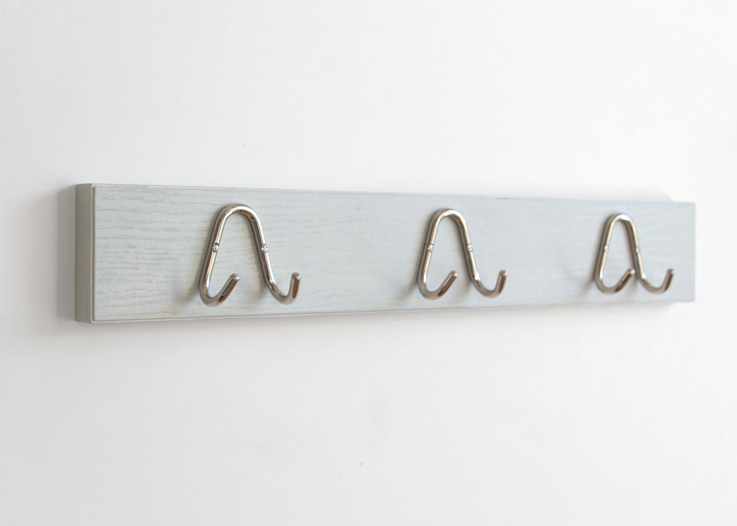 Knagerække med 3 dobbelt knager, gråblå